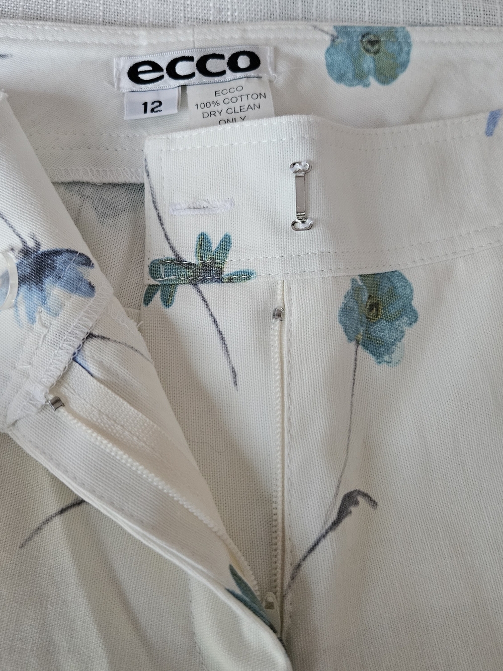"Vintage ECCO Floral 2 Piece Pants Suit Set Size 12 NWT - Picture 15 of 16